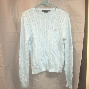 Ralph Lauren light blue sweater.
